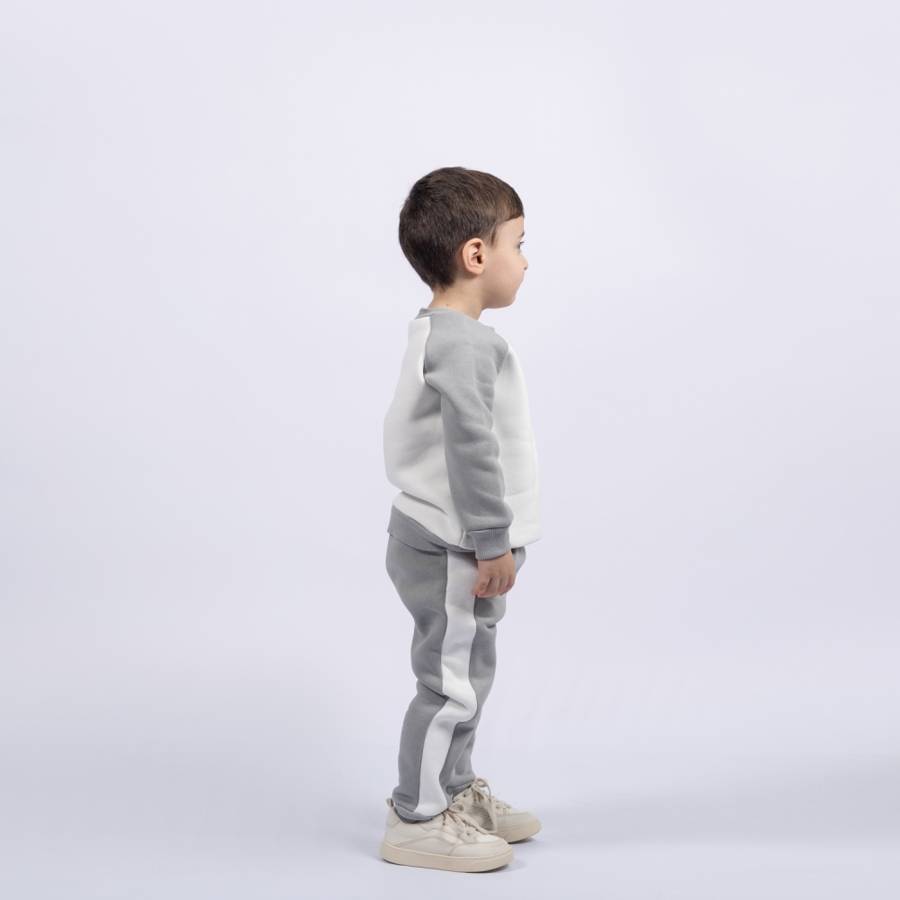 314-СЕР Свитшот + Штаны, серый, хлопок 65%, 35% ПЭ, 3-х нитка (начес) 80,86,92,98,104