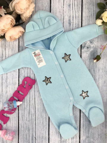 Купить оптом 218. Комбинезон ясельный, хлопок 65%, 35% ПЭ, футер с начёсом 62.68,74 в Дербенте