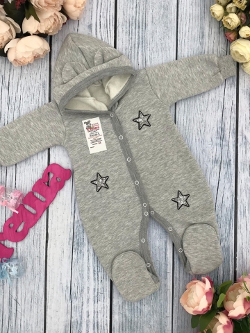 Купить оптом 219-С. Комбинезон ясельный, хлопок 65%, 35% ПЭ, футер с начёсом 62.68,74 в Дербенте