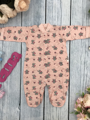 Купить оптом 271-Р. Комбинезон, хлопок 100 % кулирка 56,62,68,74,80, розовый в Дербенте